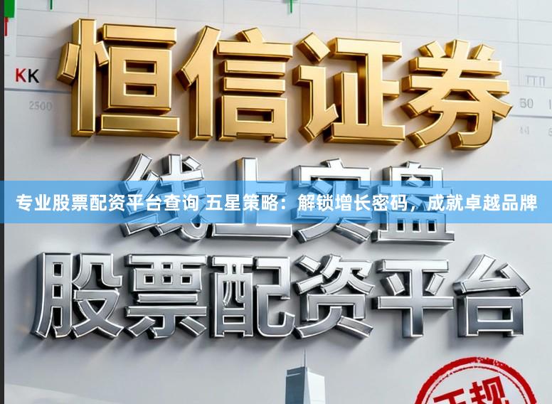 专业股票配资平台查询 五星策略：解锁增长密码，成就卓越品牌