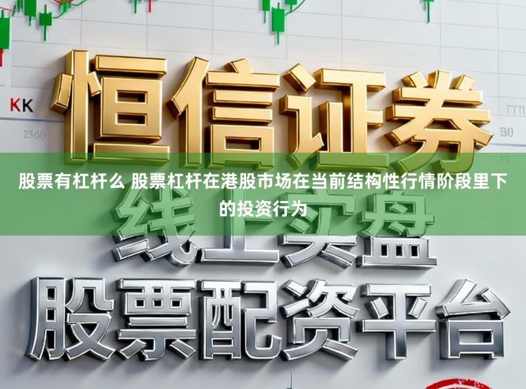 股票有杠杆么 股票杠杆在港股市场在当前结构性行情阶段里下的投资行为